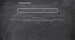 Desktop Screenshot of humansociety.org